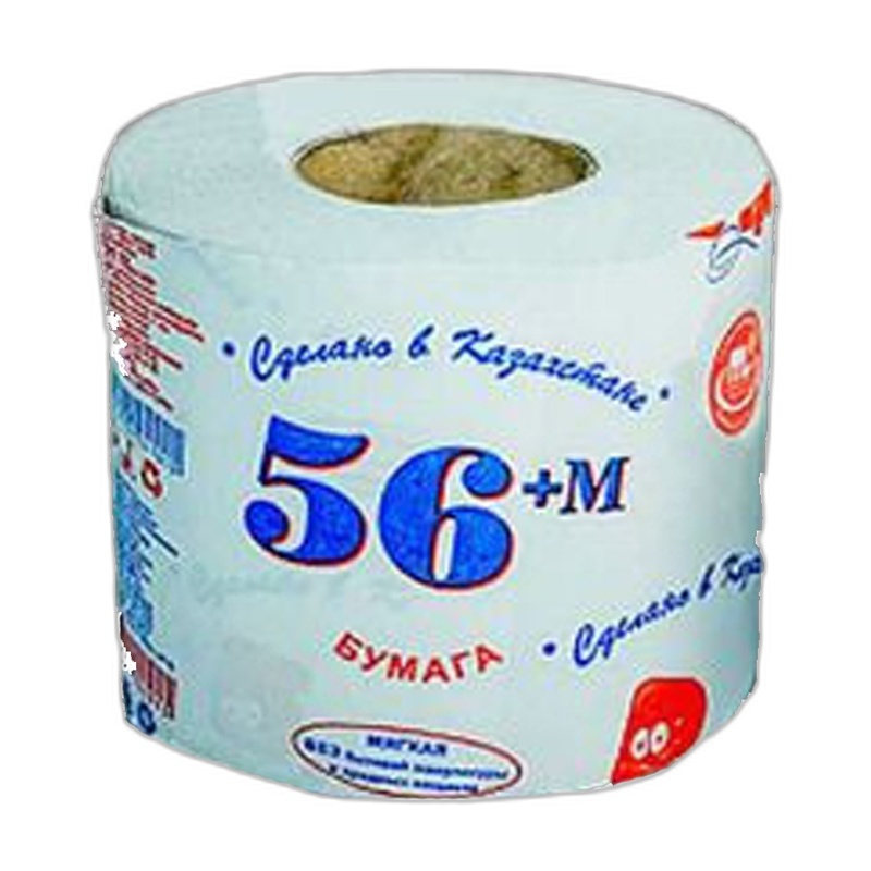 БУМАГА ТУАЛЕТНАЯ 56М 1-СЛОЙНАЯ 10ШТ