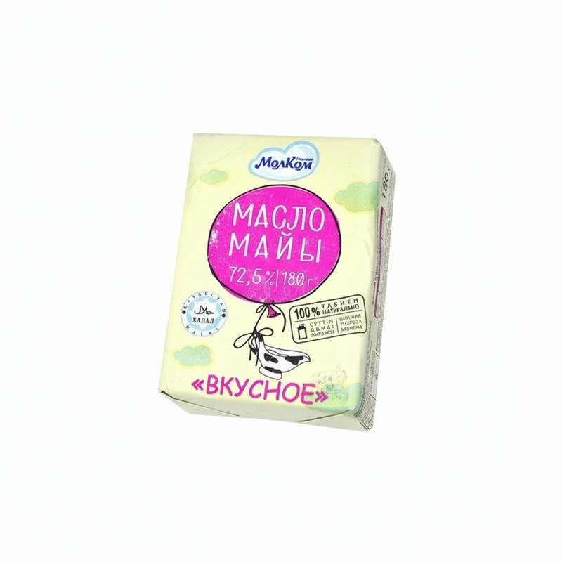 МАСЛО МОЛКОМ СЛИВОЧНОЕ ВКУСНОЕ 72,5% 180Г