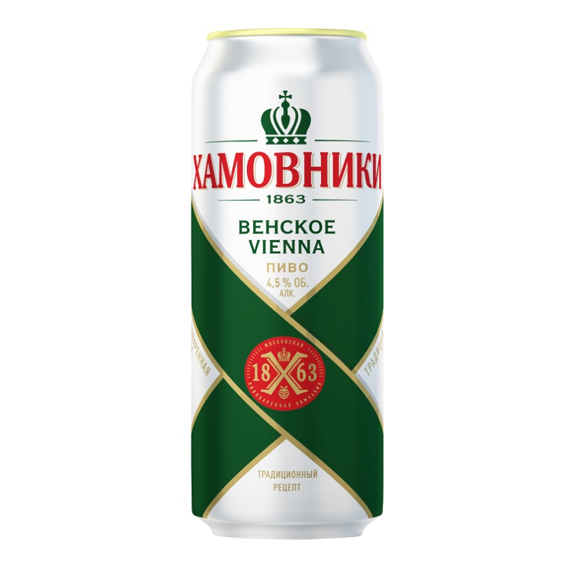 ПИВО ХАМОВНИКИ ВЕНСКОЕ 4,5% 0,45Л Ж/Б