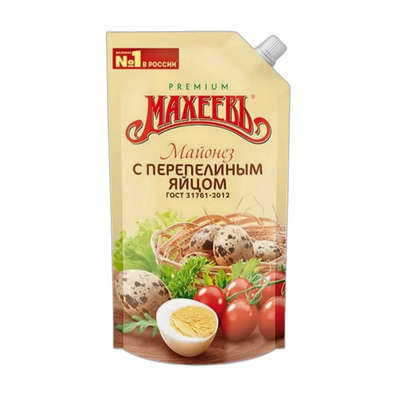 МАЙОНЕЗ МАХЕЕВЪ ПЕРЕПЕЛИНОЕ ЯЙЦО 67 % 380Г Д/П