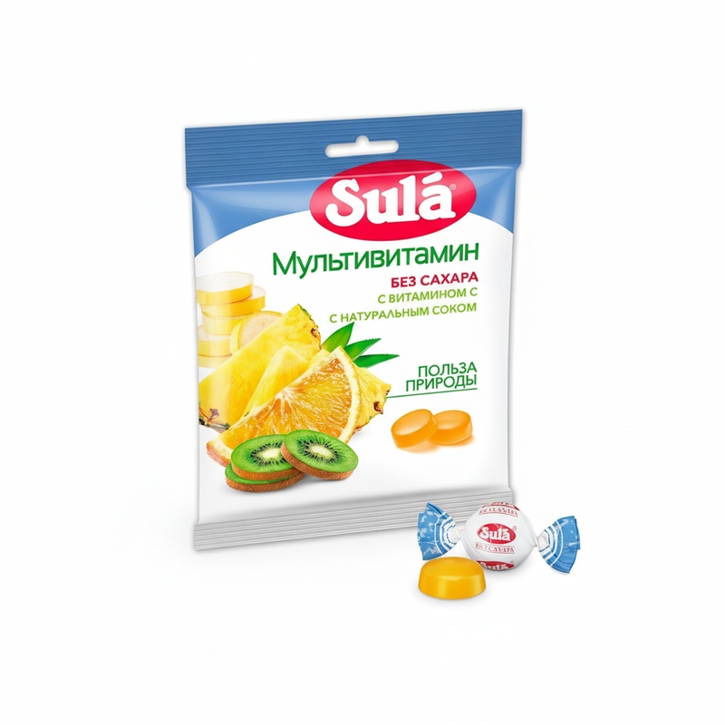 ЛЕДЕНЦЫ SULA МУЛЬТИВИТАМИН 60Г
