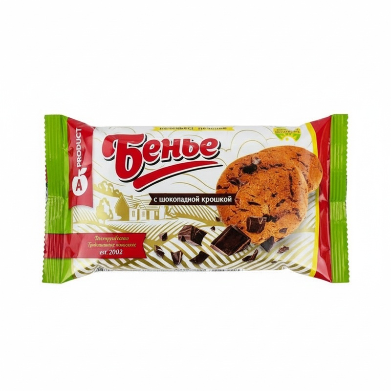 ПЕЧЕНЬЕ A PRODUCT БЕНЬЕ С ШОКОЛАДНОЙ КРОШКОЙ 360Г