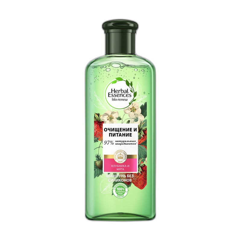 ШАМПУНЬ HERBAL ESSENCES БЕЛАЯ КЛУБНИКА И СЛАДКАЯ МЯТА 350МЛ