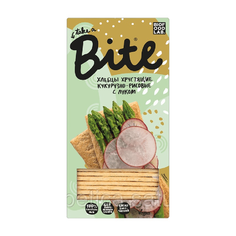 ХЛЕБЦЫ КУКУРУЗНО-РИСОВЫЕ BITE ЛУК 150Г