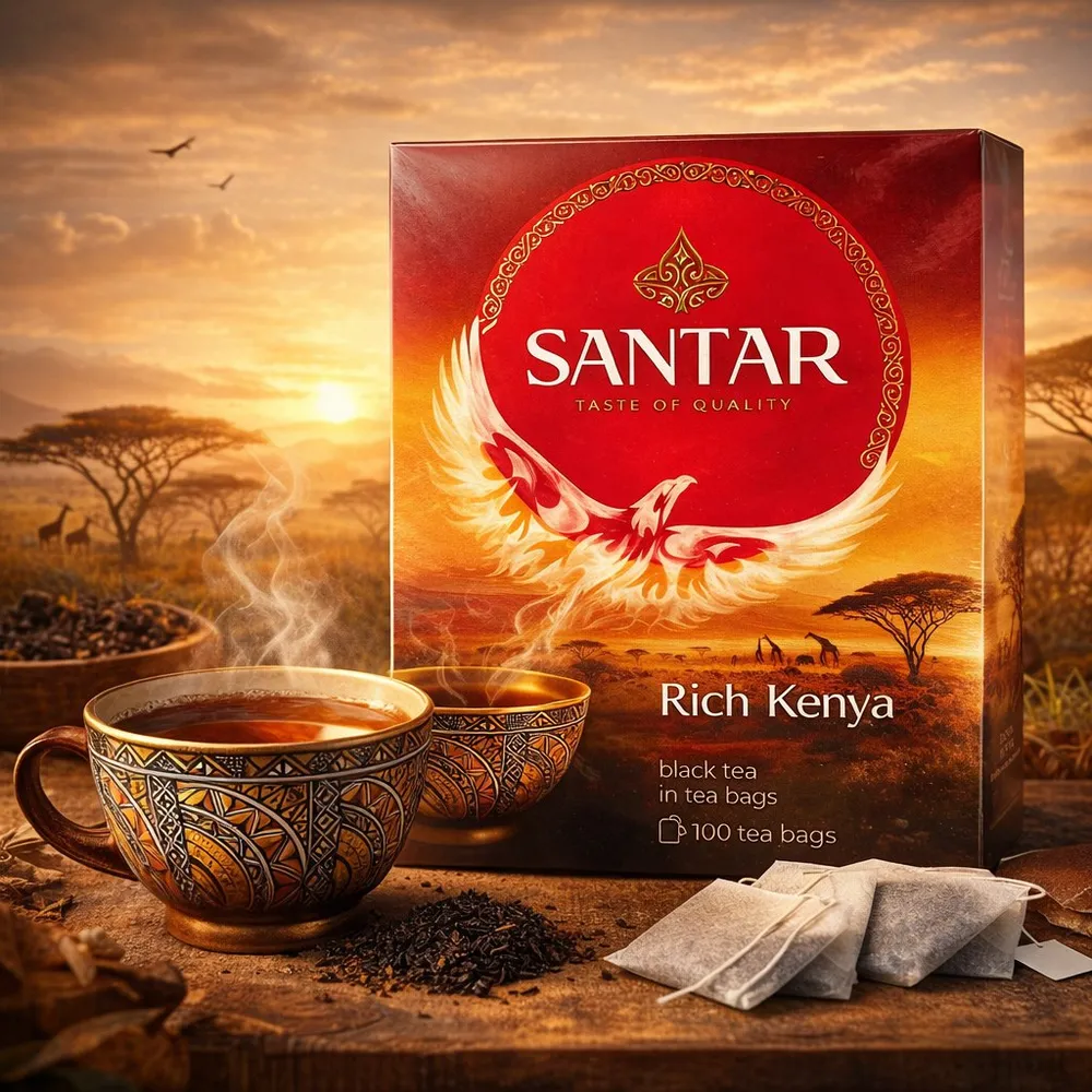 ЧАЙ ЧЕРНЫЙ SANTAR RICH KENYA 100 ПАКЕТИКОВ