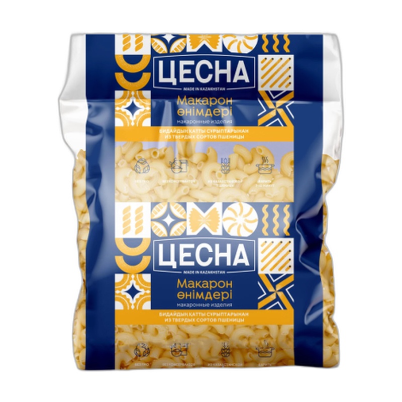 МАКАРОНЫ ЦЕСНА РОЖКИ РИФЛЕННЫЕ 1,6КГ