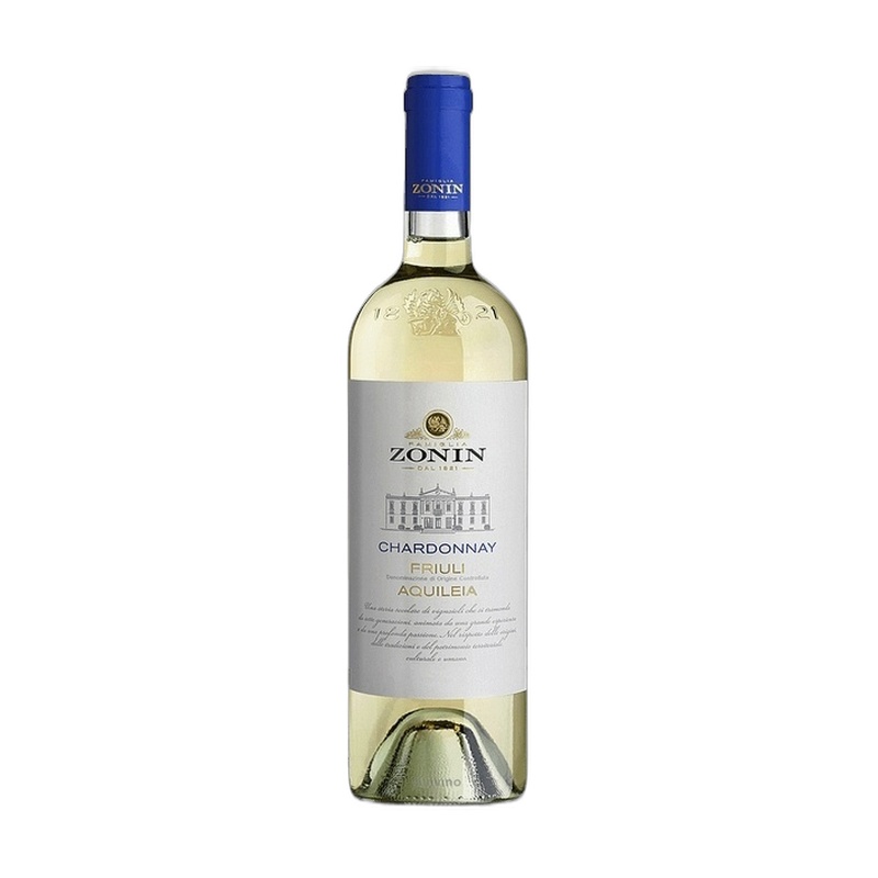 ВИНО ZONIN CHARDONNAY FRIULI БЕЛОЕ СУХОЕ 12,5% 0,75Л ИТАЛИЯ