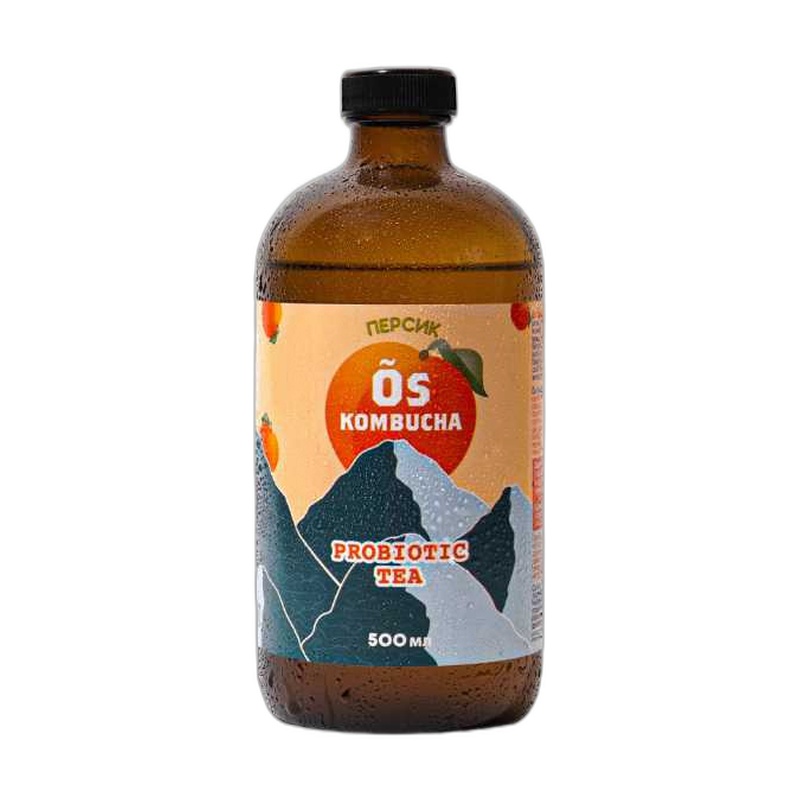 ЧАЙ ХОЛОДНЫЙ ÕS KOMBUCHA ПЕРСИК 0,5Л СТ/Б