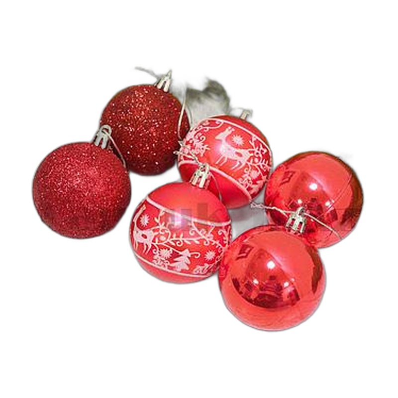 НОВОГОДНИЕ ИГРУШКИ В КОРОБКЕ 6ШТ SYQB1-0123164