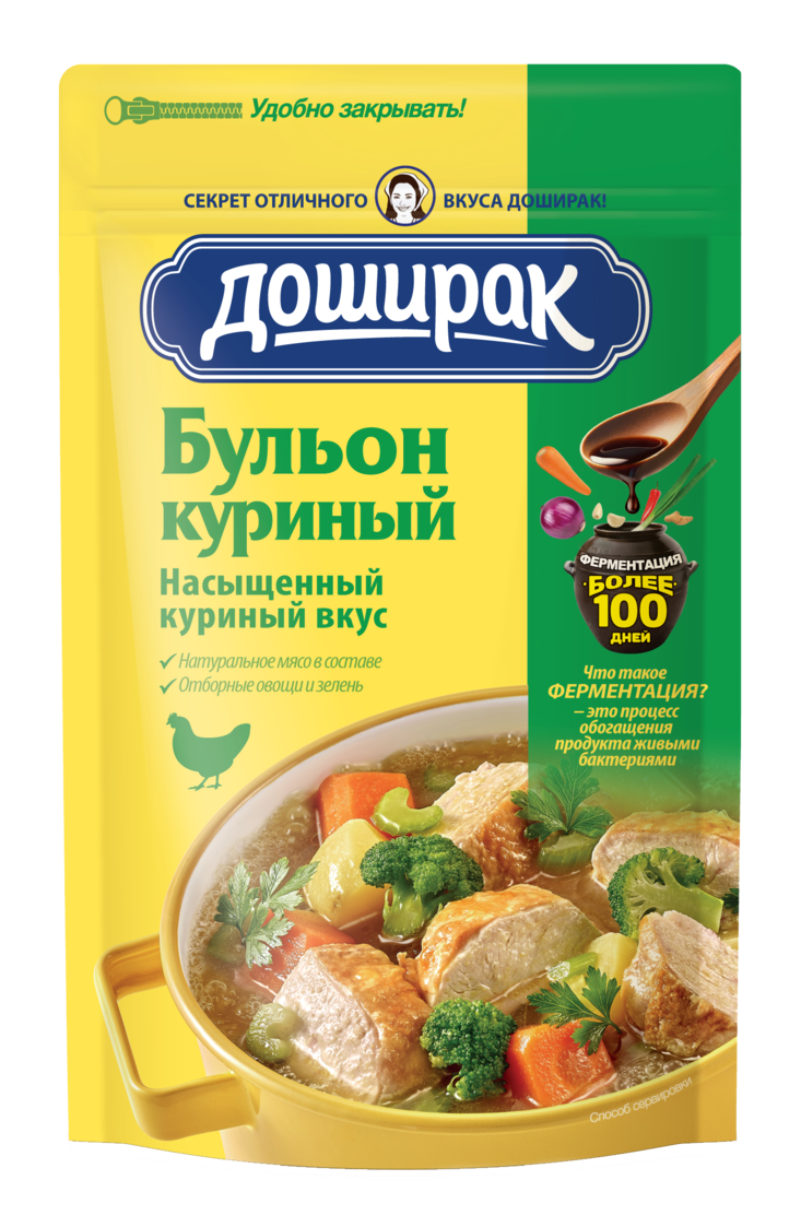 БУЛЬОН ДОШИРАК КУРИНЫЙ РАССЫПЧАТЫЙ 90Г