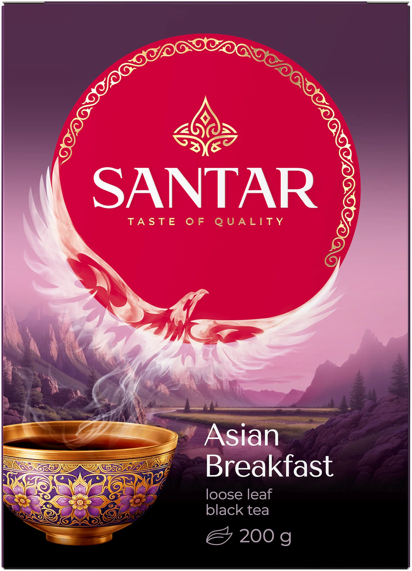 ЧАЙ ЧЕРНЫЙ SANTAR ASIAN BREAKFAST ЛИСТОВОЙ 200Г