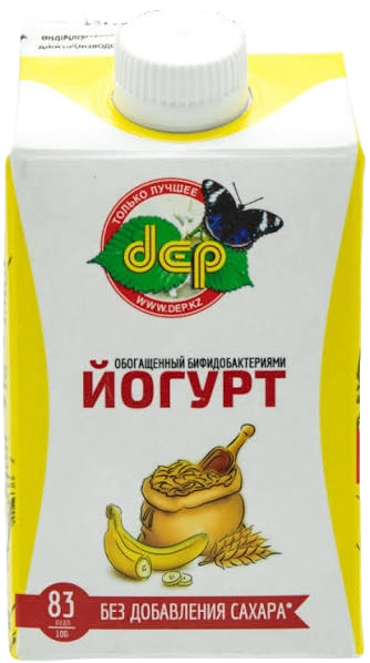 ЙОГУРТ ПИТЬЕВОЙ DEP БАНАН ЗЛАКИ 2,5% 500Г Т/П