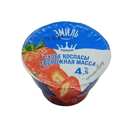 ТВОРОЖНАЯ МАССА ЭМИЛЬ КЛУБНИКА 4,5% 180Г