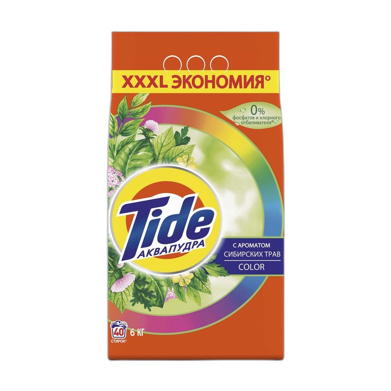 ПОРОШОК ДЛЯ СТИРКИ TIDE COLOR СИБИРСКИЕ ТРАВЫ 6КГ