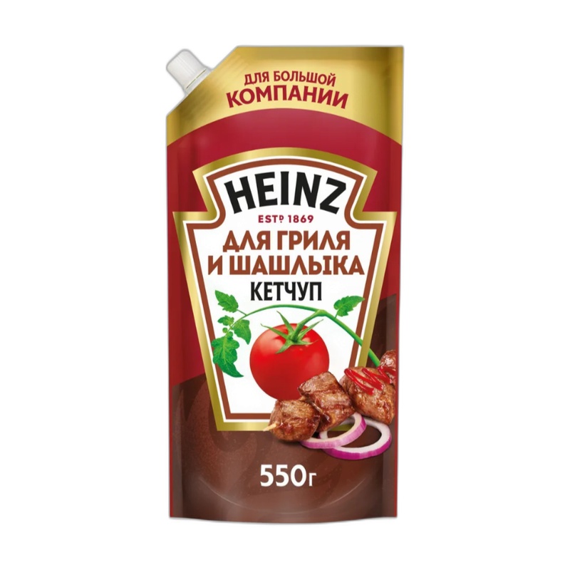 КЕТЧУП HEINZ ДЛЯ ГРИЛЯ И ШАШЛЫКА 550Г Д/П