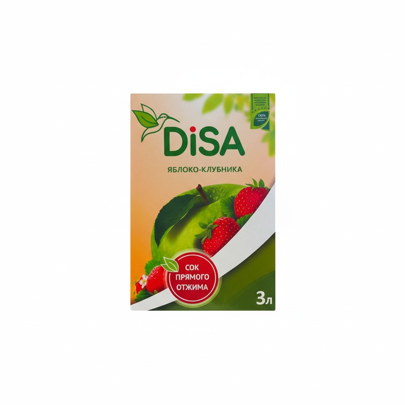 СОК DISA ЯБЛОКО КЛУБНИКА 3Л Т/П
