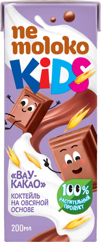 КОКТЕЙЛЬ ОВСЯНЫЙ NEMOLOKO KIDS КАКАО 200МЛ