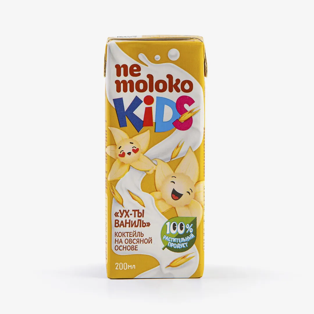 КОКТЕЙЛЬ ОВСЯНЫЙ NEMOLOKO KIDS ВАНИЛЬ 200МЛ