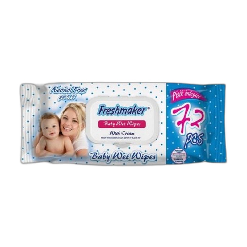 САЛФЕТКИ ВЛАЖНЫЕ ДЕТСКИЕ FRESHMAKER BABY 72ШТ