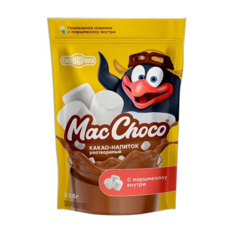 КАКАО-НАПИТОК MACCHOCO СМЕШАРИКИ МАРШМЕЛОУ 235Г