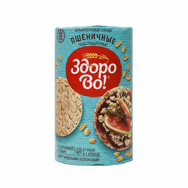 ХЛЕБЦЫ ЦЕЛЬНОЗЕРНОВЫЕ ЗДОРОВО! ПШЕНИЧНЫЕ ПОДСЛАЩЕННЫЕ 100Г