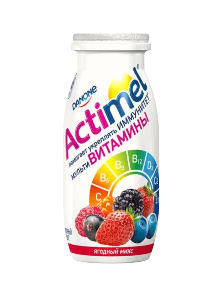 ЙОГУРТ ПИТЬЕВОЙ ACTIMEL ЯГОДНЫЙ МИКС 95Г П/Б
