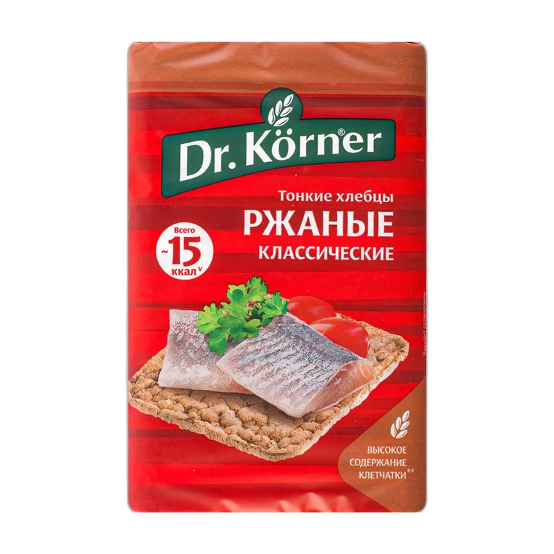 ХЛЕБЦЫ РЖАНЫЕ DR.KORNER КЛАССИЧЕСКИЕ 100Г