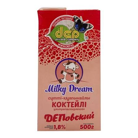 КОКТЕЙЛЬ МОЛОЧНЫЙ DEP MILKY DREAM КЛУБНИКА 500Г Т/П