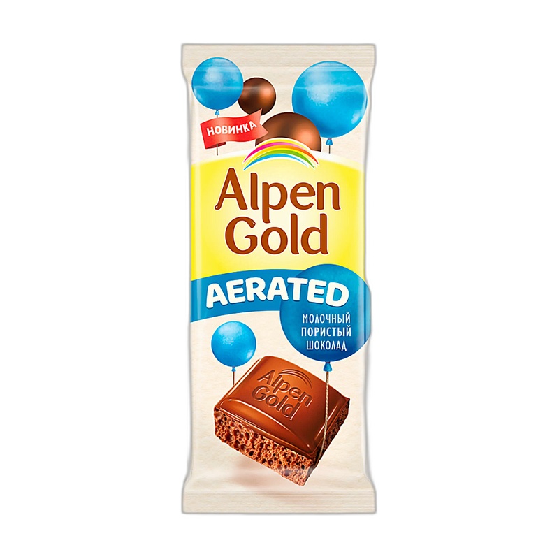 ШОКОЛАД ALPEN GOLD МОЛОЧНЫЙ ПОРИСТЫЙ 80Г