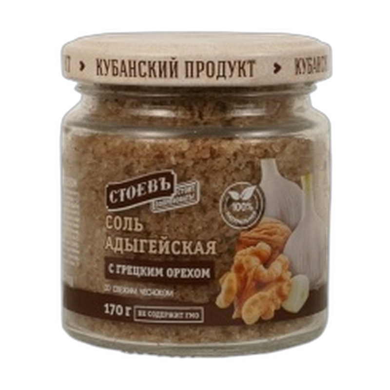 СОЛЬ СТОЕВЪ АДЫГЕЙСКАЯ С ГРЕЦКИМ ОРЕХОМ 170Г