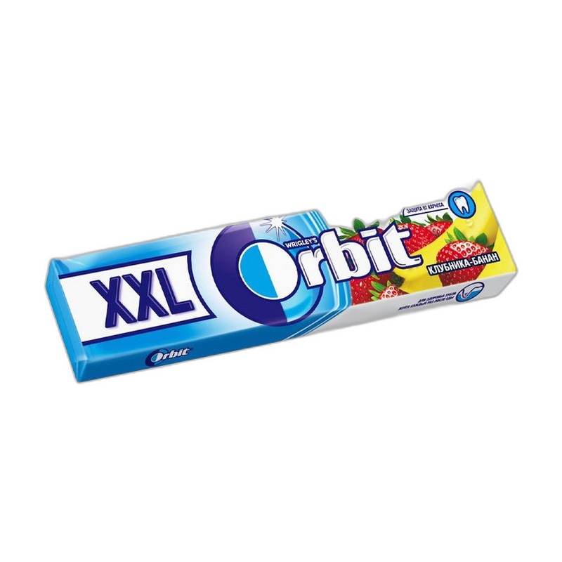 ЖЕВАТЕЛЬНАЯ РЕЗИНКА ORBIT КЛУБНИКА БАНАН 20,4Г