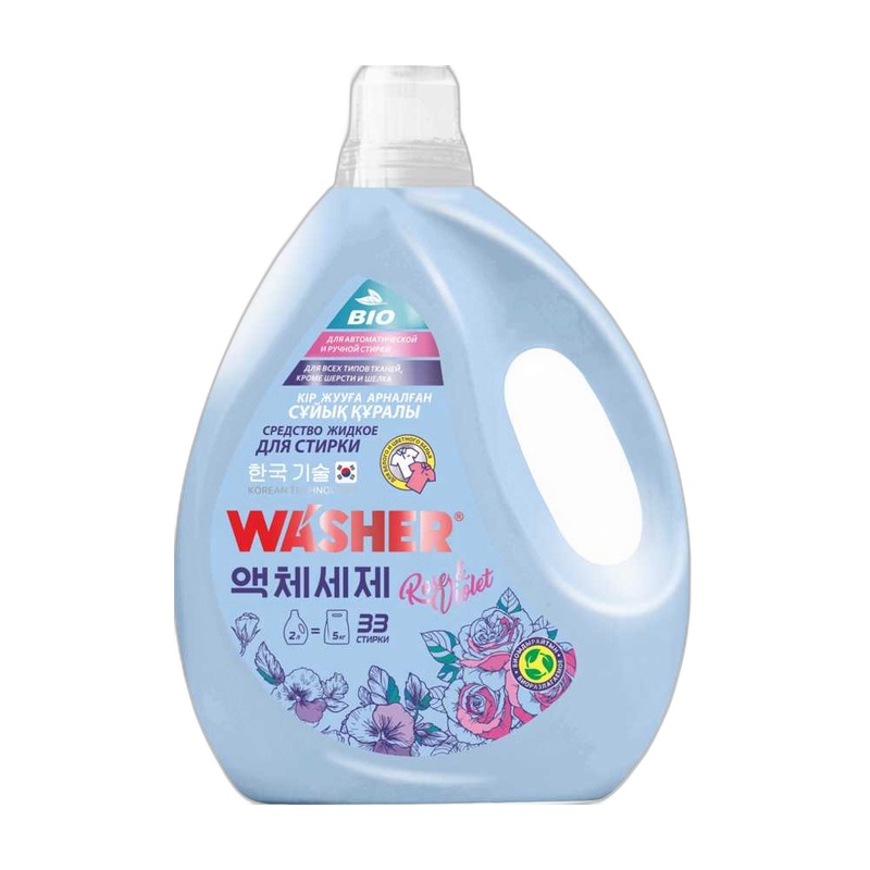 ГЕЛЬ ДЛЯ СТИРКИ WASHER-W ROSE&VIOLET 2Л