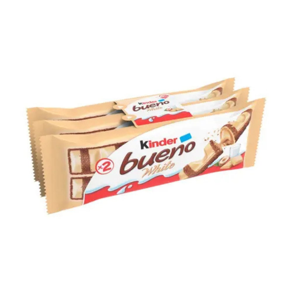 ВАФЛИ KINDER BUENO В БЕЛОМ ШОКОЛАДЕ 129Г