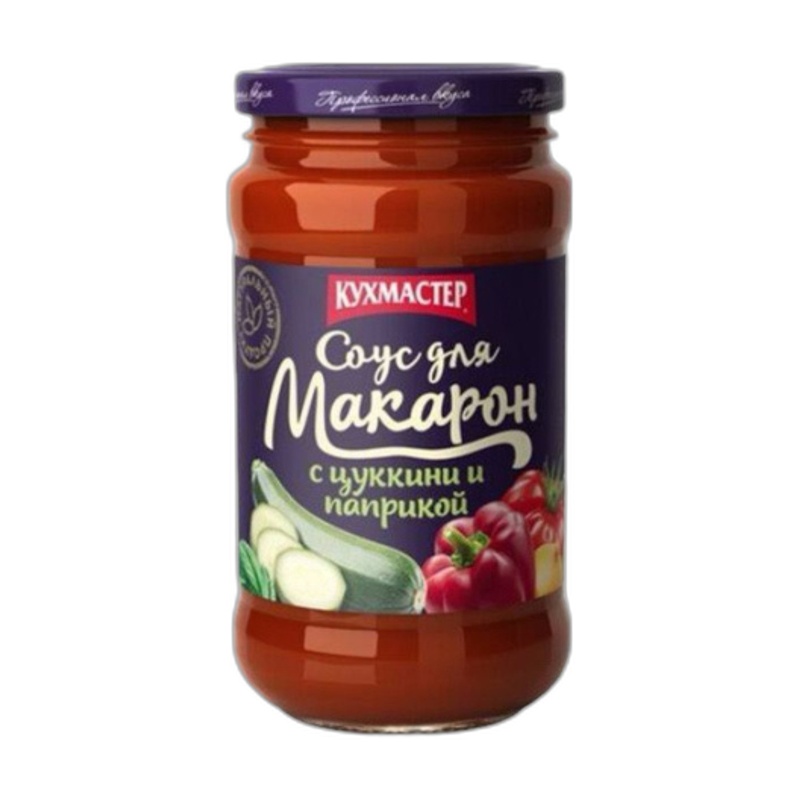 СОУС КУХМАСТЕР ДЛЯ МАКАРОН С ЦУКИНИ И ПАПРИКОЙ 400Г СТ/Б