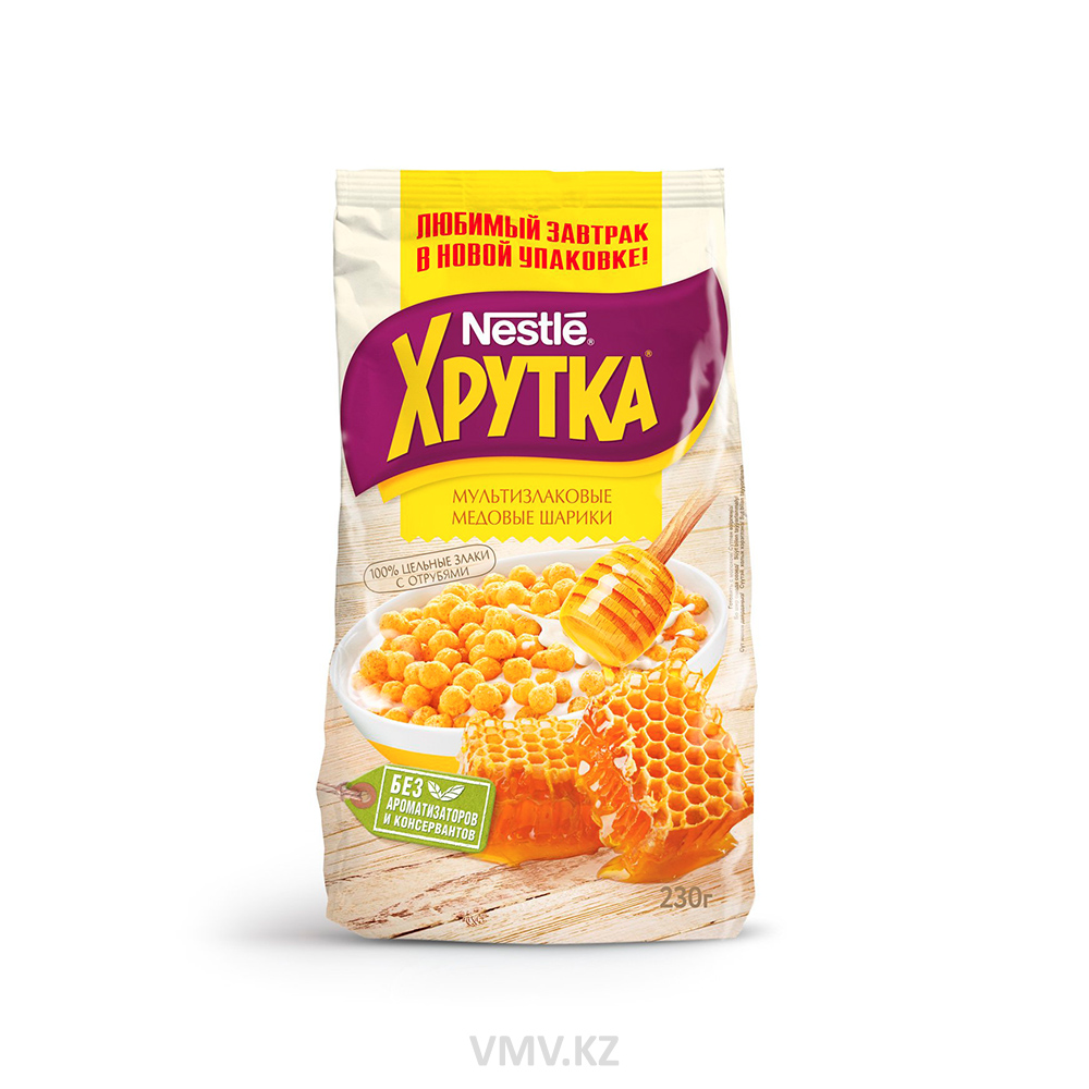 ЗАВТРАК ГОТОВЫЙ ХРУТКА МЕДОВЫЕ ШАРИКИ 230Г