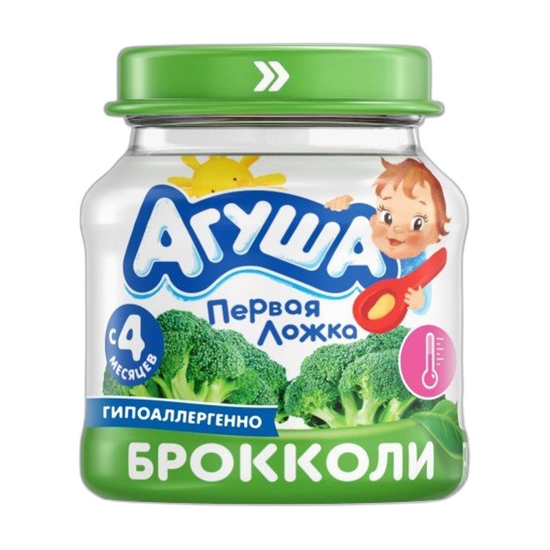 ПЮРЕ АГУША БРОККОЛИ 80Г СТ/Б
