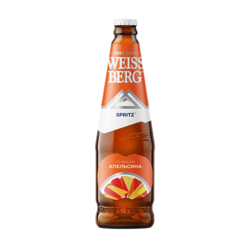 ПИВНОЙ НАПИТОК WEISS BERG АПЕЛЬСИН SPRITZ 4% 0,44Л СТ/Б