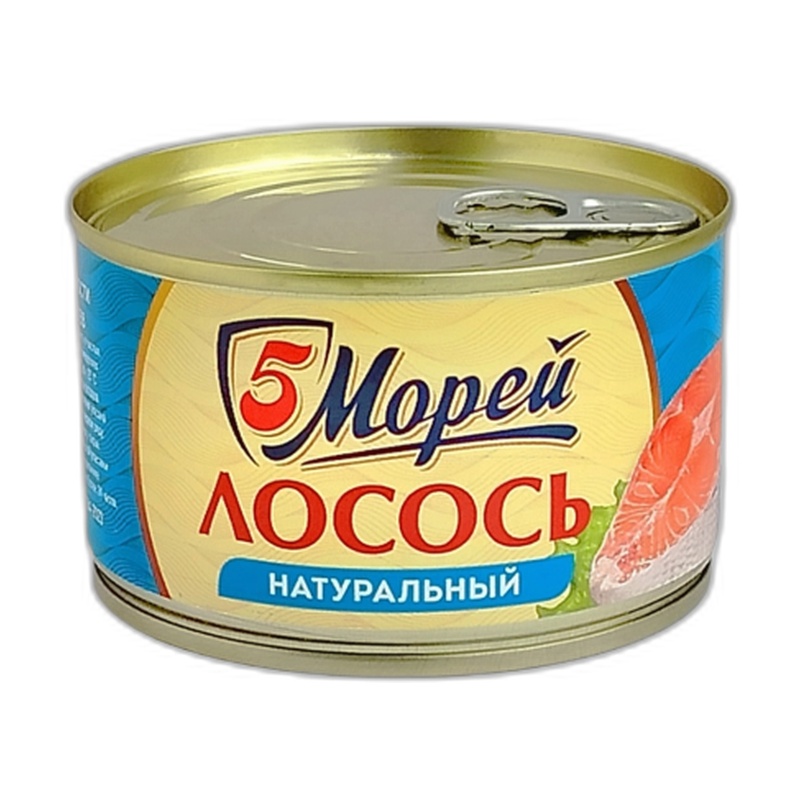 ЛОСОСЬ 5 МОРЕЙ НАТУРАЛЬНЫЙ 240Г