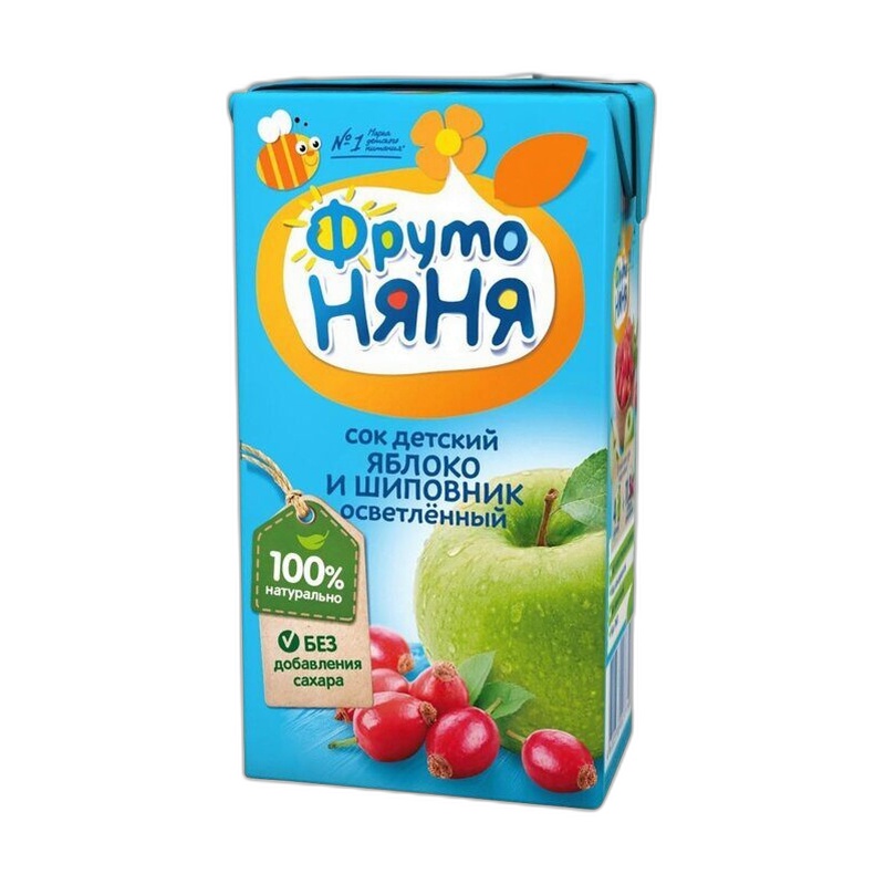 СОК ФРУТО НЯНЯ ЯБЛОКО ШИПОВНИК 0,5Л Т/П