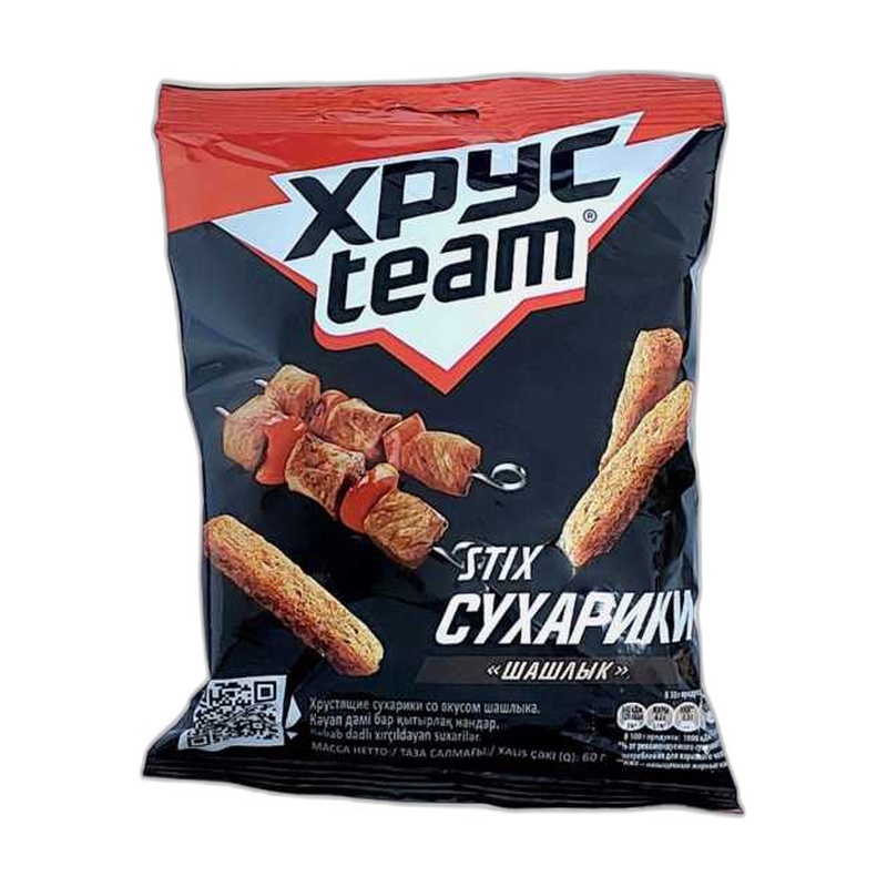 СУХАРИКИ ХРУСTEAM STIX ШАШЛЫК 60Г