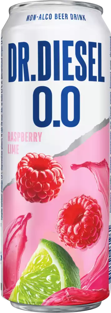 ПИВНОЙ НАПИТОК БЕЗАЛКОГОЛЬНЫЙ DR.DIESEL RASPBERRY LIME 0,0% 0,43Л Ж/Б