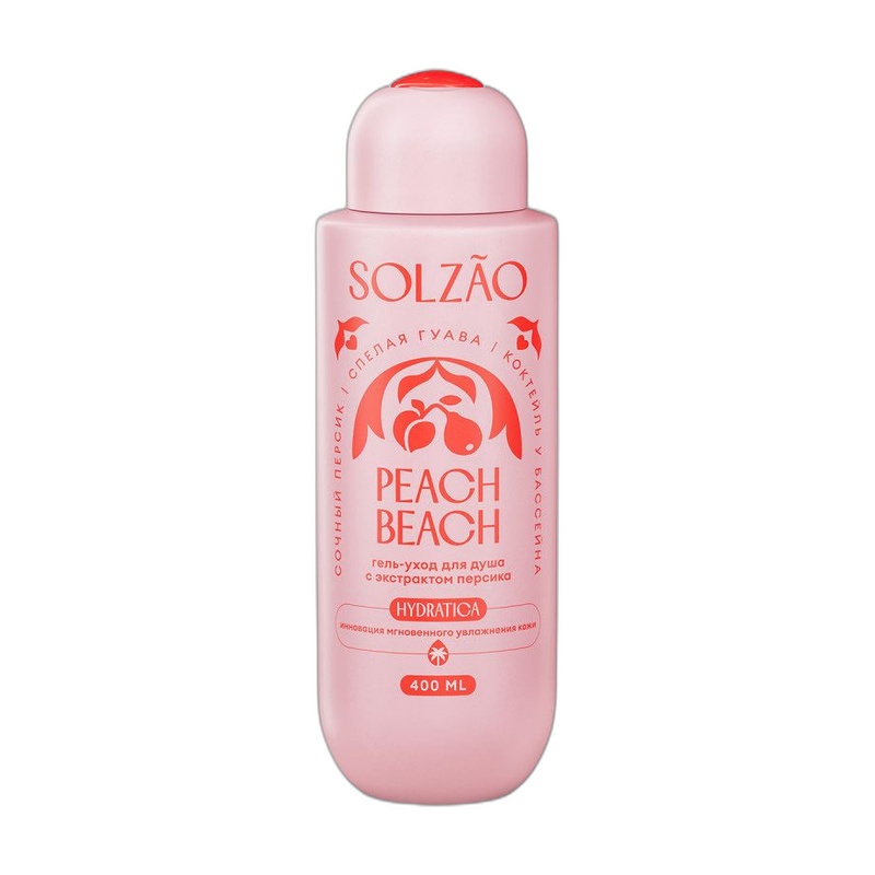 ГЕЛЬ ДЛЯ ДУША SOLZAO PEACH BEACH ЭКСТРАКТ ПЕРСИКА 400МЛ