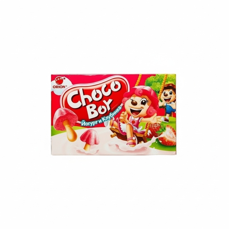ПЕЧЕНЬЕ CHOCOBOY ЙОГУРТ КЛУБНИКА 40Г