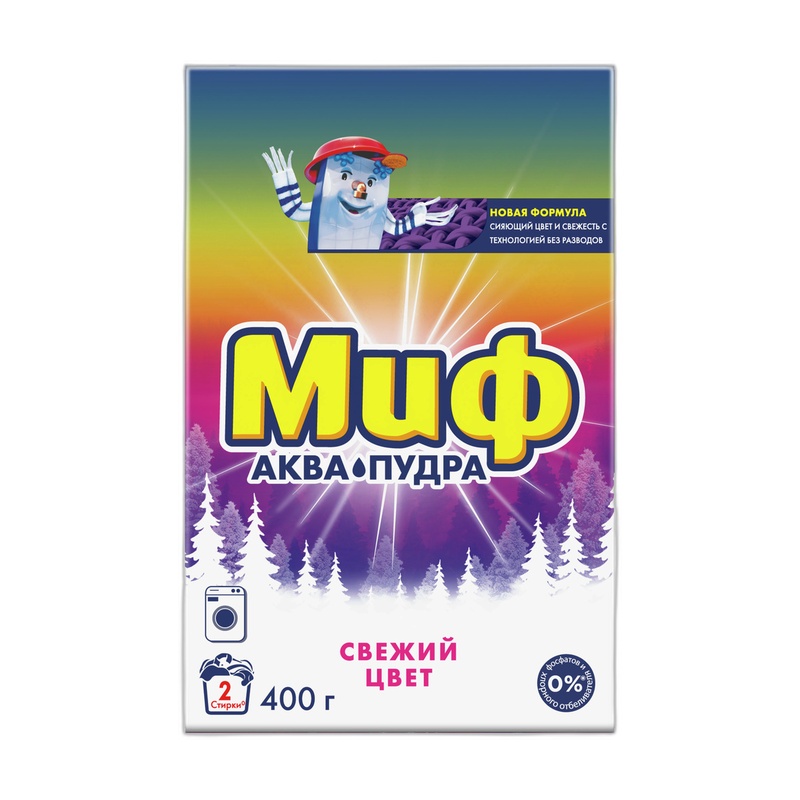 ПОРОШОК ДЛЯ СТИРКИ МИФ CВЕЖИЙ ЦВЕТ 400Г