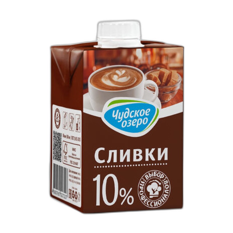 СЛИВКИ ЧУДСКОЕ ОЗЕРО ПИТЬЕВЫЕ У/П 10% 1Л Т/П