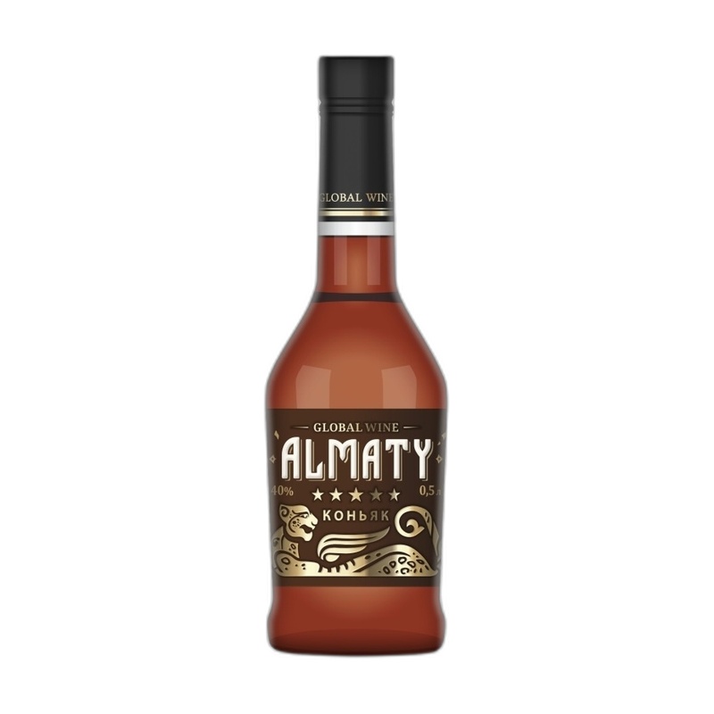 КОНЬЯК GLOBAL WINE ALMATY 5 YO 40% 0,5Л