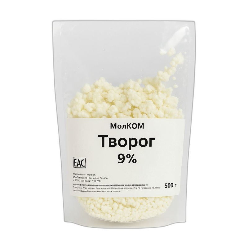 ТВОРОГ МОЛКОМ 9% 500Г М/У