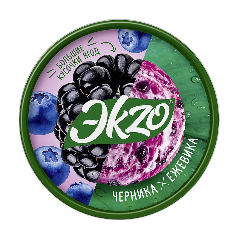 МОРОЖЕНОЕ ЭКЗО ЧЕРНИКА ЕЖЕВИКА БАНКА 520Г