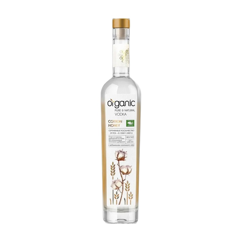 ВОДКА ORGANIC COTTON HONEY 40% 0,5Л
