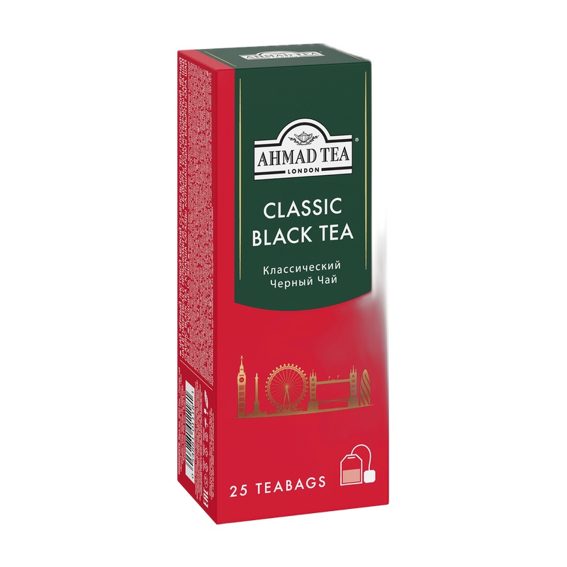 ЧАЙ ЧЕРНЫЙ AHMAD TEA КЛАССИЧЕСКИЙ 25 ПАКЕТИКОВ